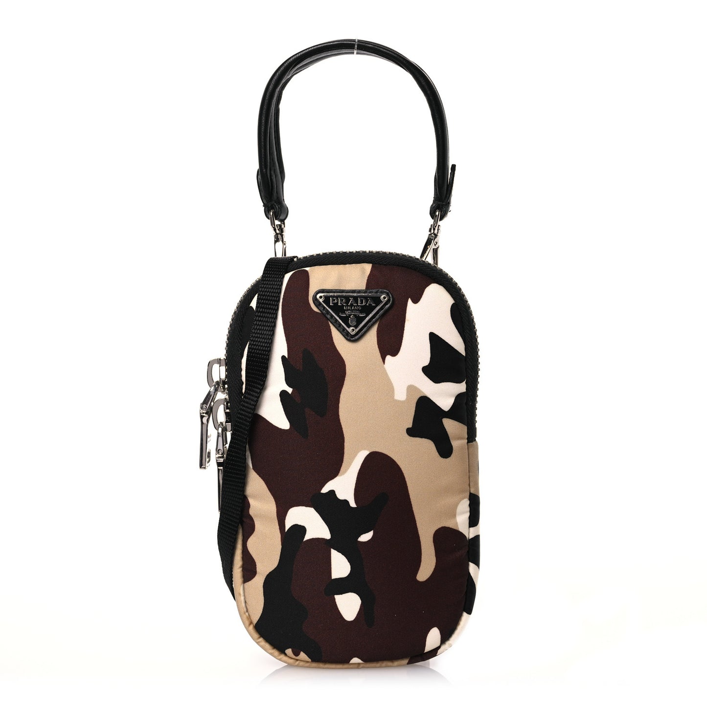 Tessuto Nylon Camouflage Pocket Mini Bag Sabbia Black