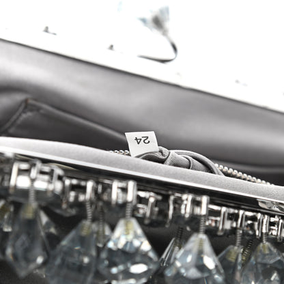 Prada Satin Crystal Clutch Grafite 6 of 13