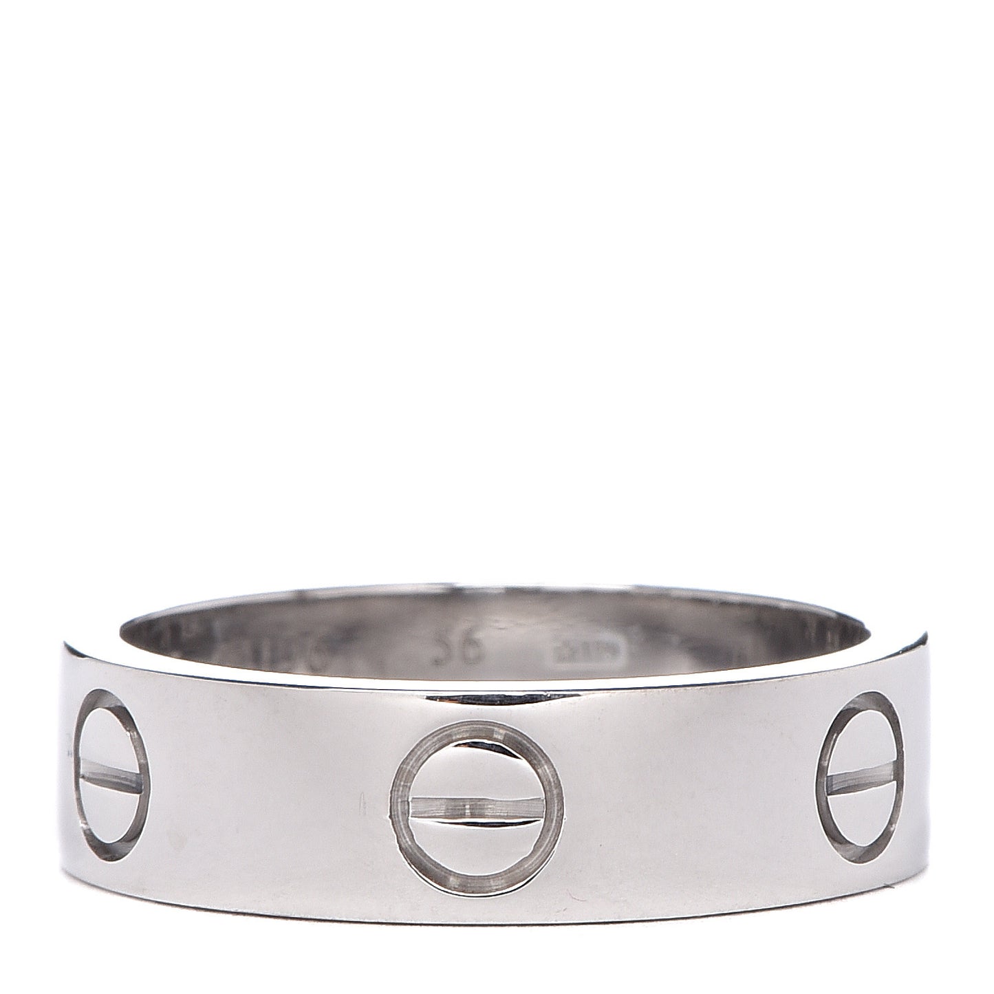 18K White Gold 5.5mm LOVE Ring 56 7.5