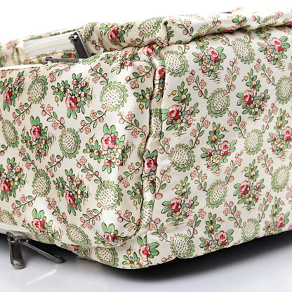 Gucci X MLB Satin Floral Print NY Yankees Patch Backpack Ivory Green 9 of 10