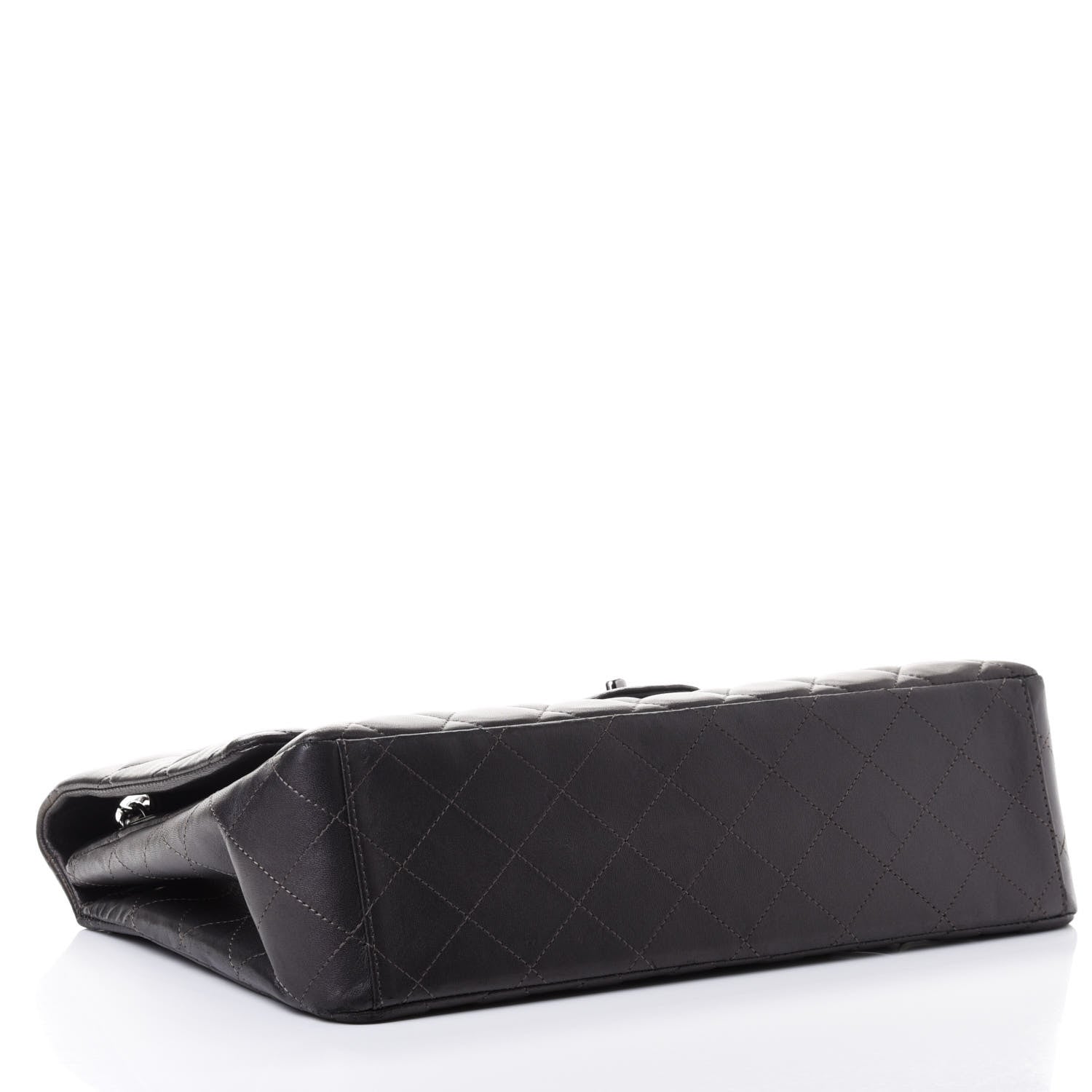 Chanel Metallic Lambskin Quilted Maxi Single Flap Grey 3 of 4