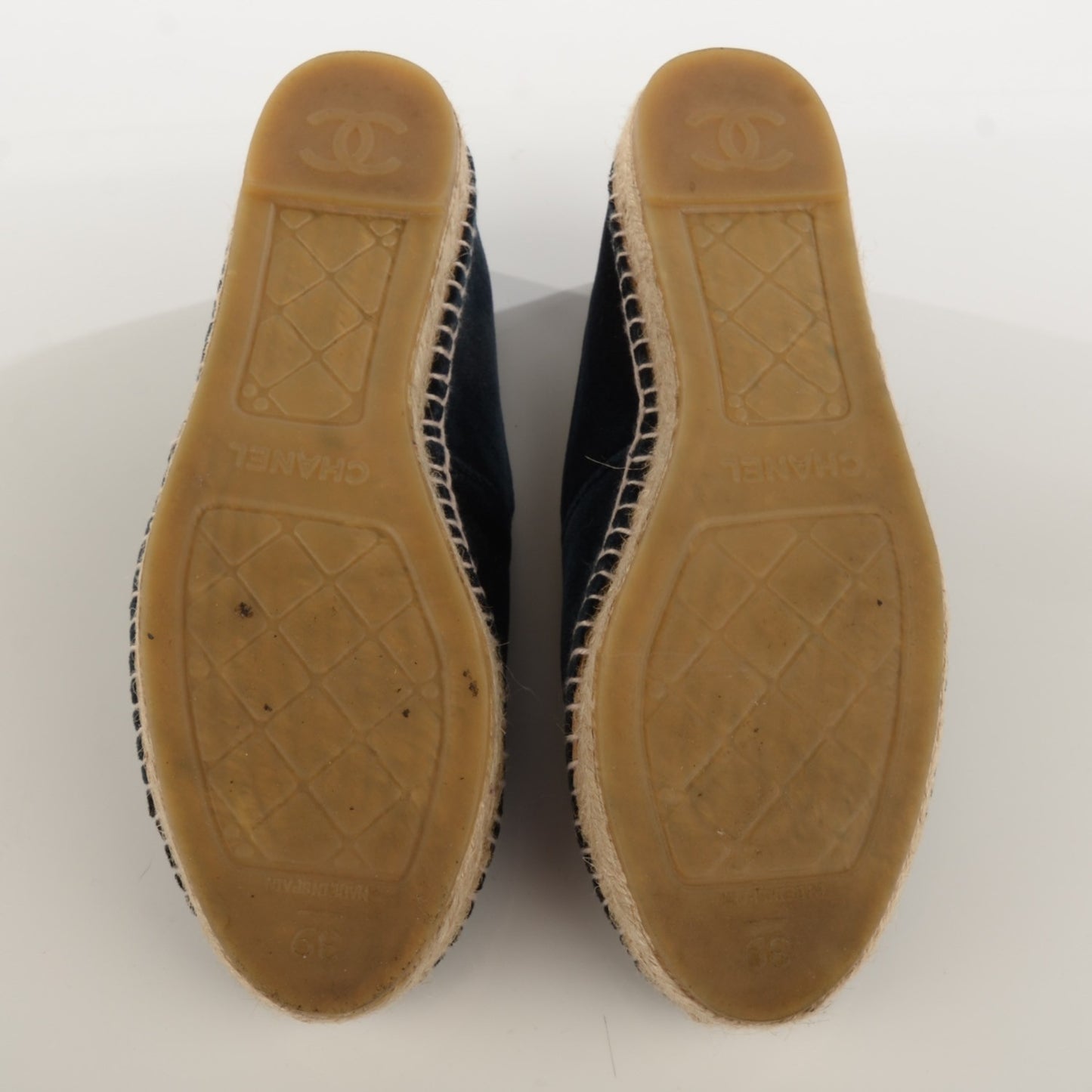 Velvet CC Espadrilles 39 Navy Black