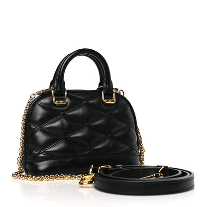 Louis Vuitton Lambskin Malletage Alma Nano Black 3 of 8