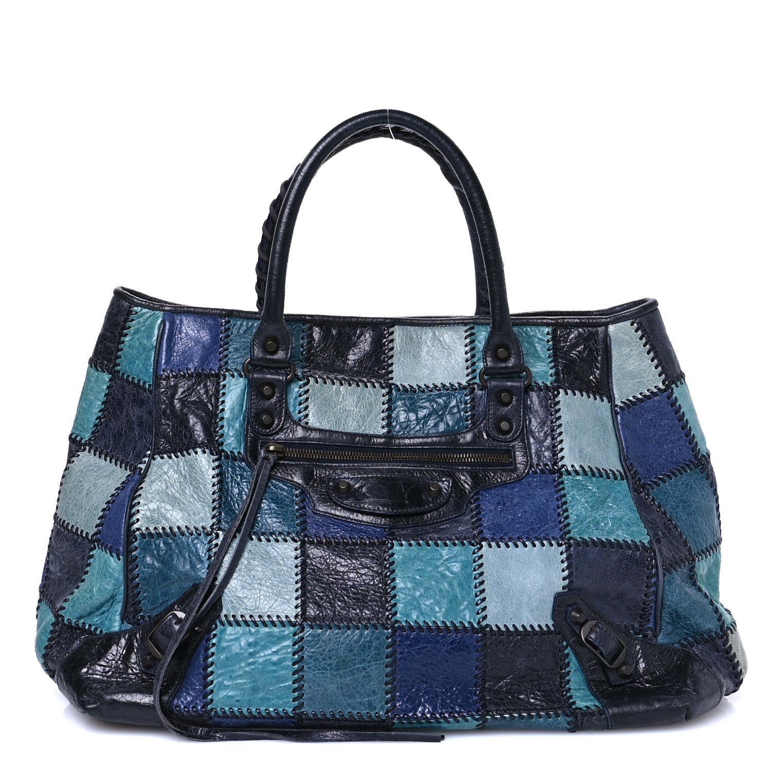 Balenciaga Patchwork Large Sunday Tote Bleu Multicolor 1 of 15