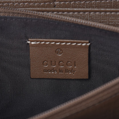 Gucci GG Supreme Monogram Calfskin Nice Zip Around Wallet New Mystic White Beige Brown 6 of 17