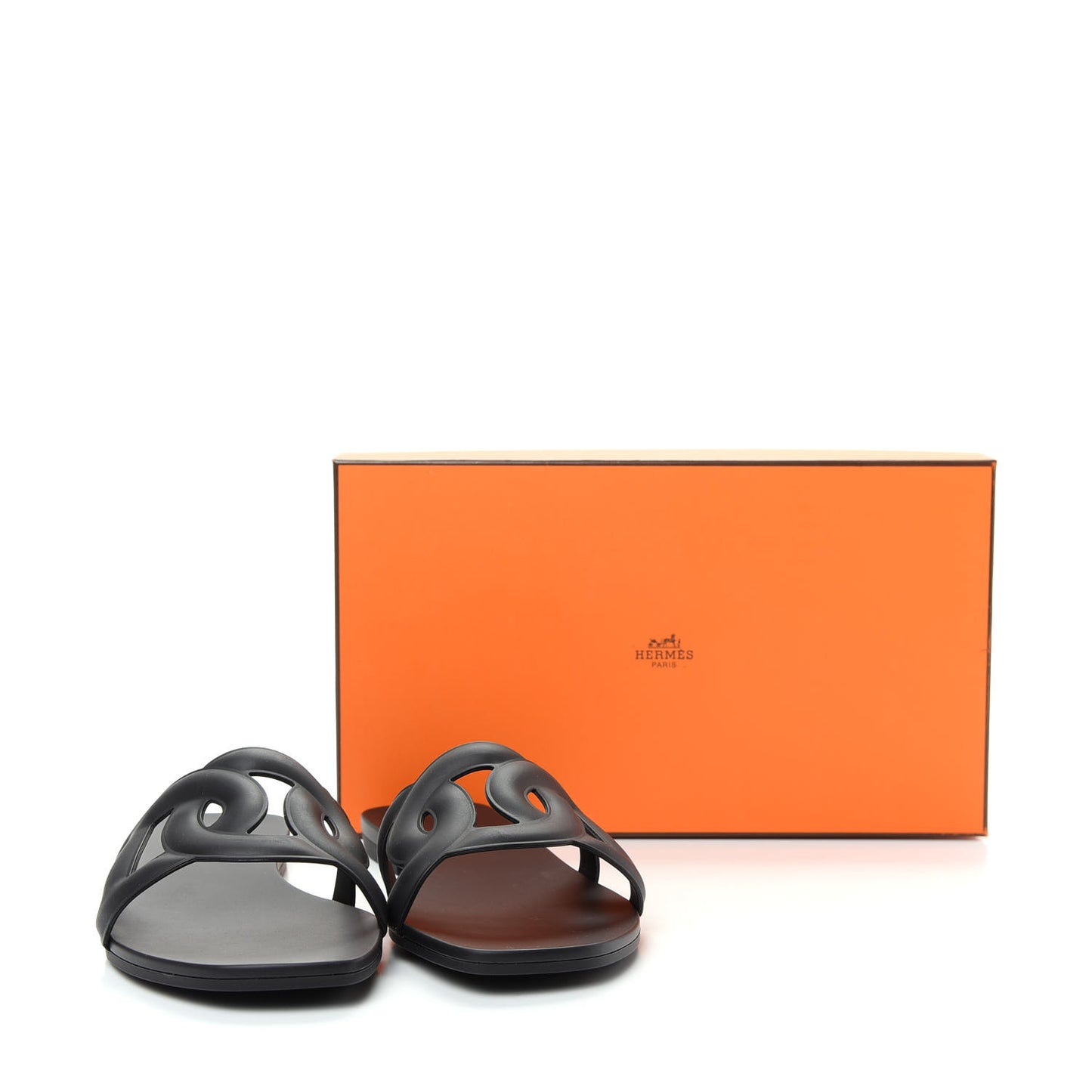 Rubber Aloha Sandals 38 Black