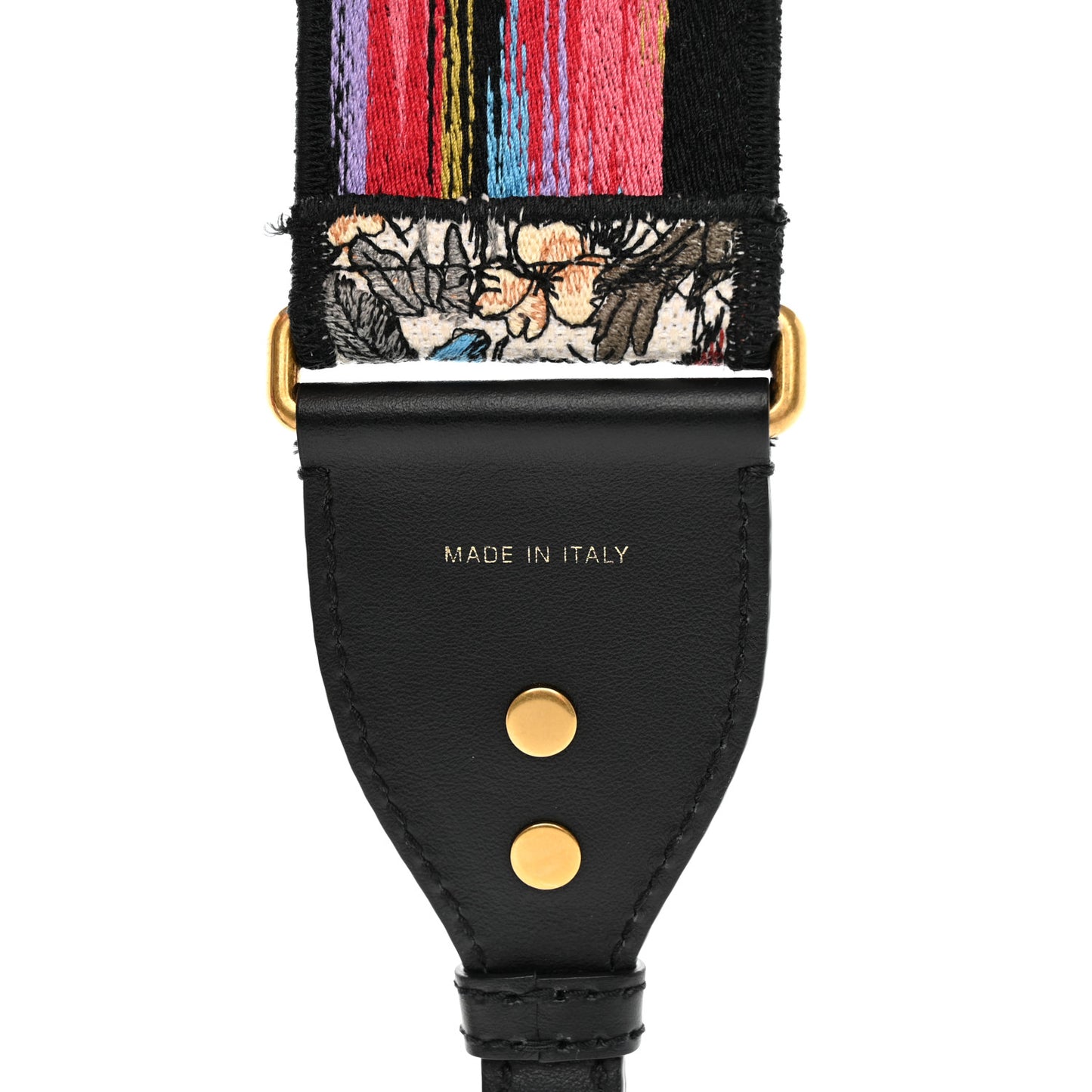 Canvas Embroidered Mille Fleurs Shoulder Strap Multicolor