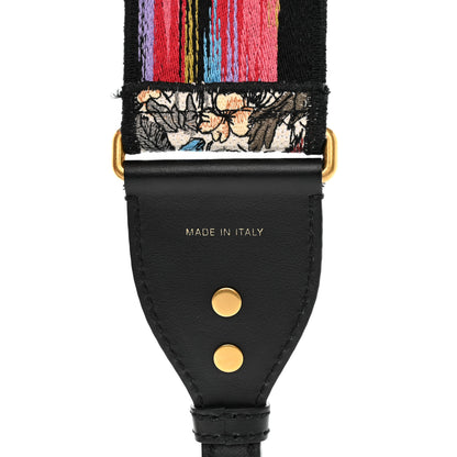 Christian Dior Canvas Embroidered Mille Fleurs Shoulder Strap Multicolor 3 of 5