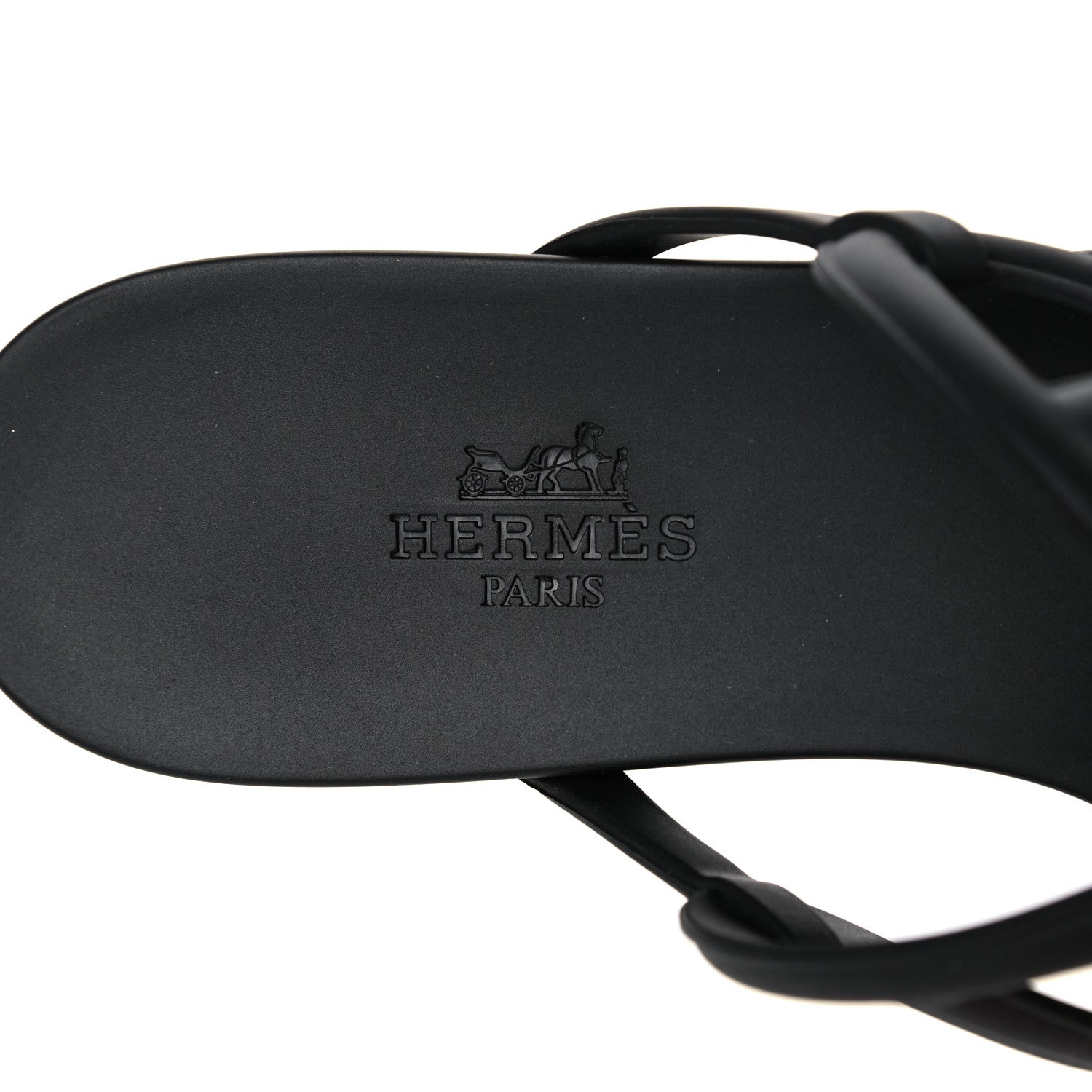 Hermes Rubber Womens Egerie Sandals 36 Black 7 of 8