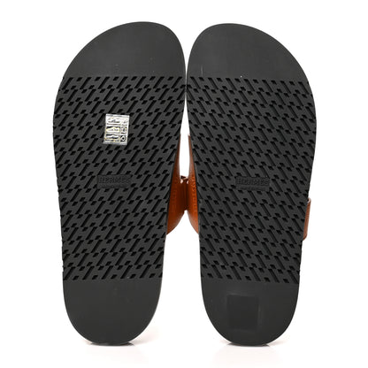 Hermes Epsom Womens Chypre Sandals 39 Natural 5 of 7