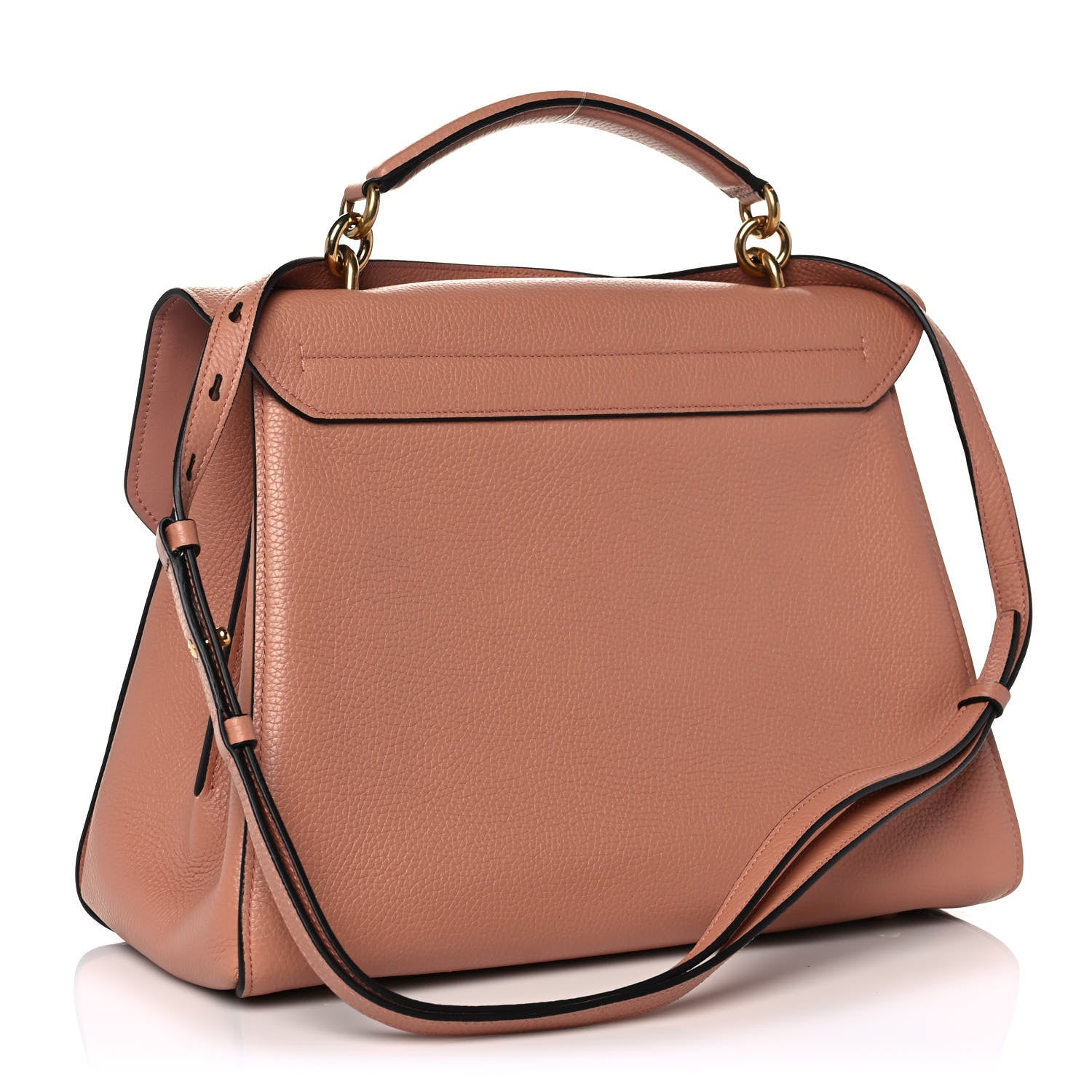 Salvatore Ferragamo Calfskin Medium Margot Top Handle Satchel New Blush 3 of 10