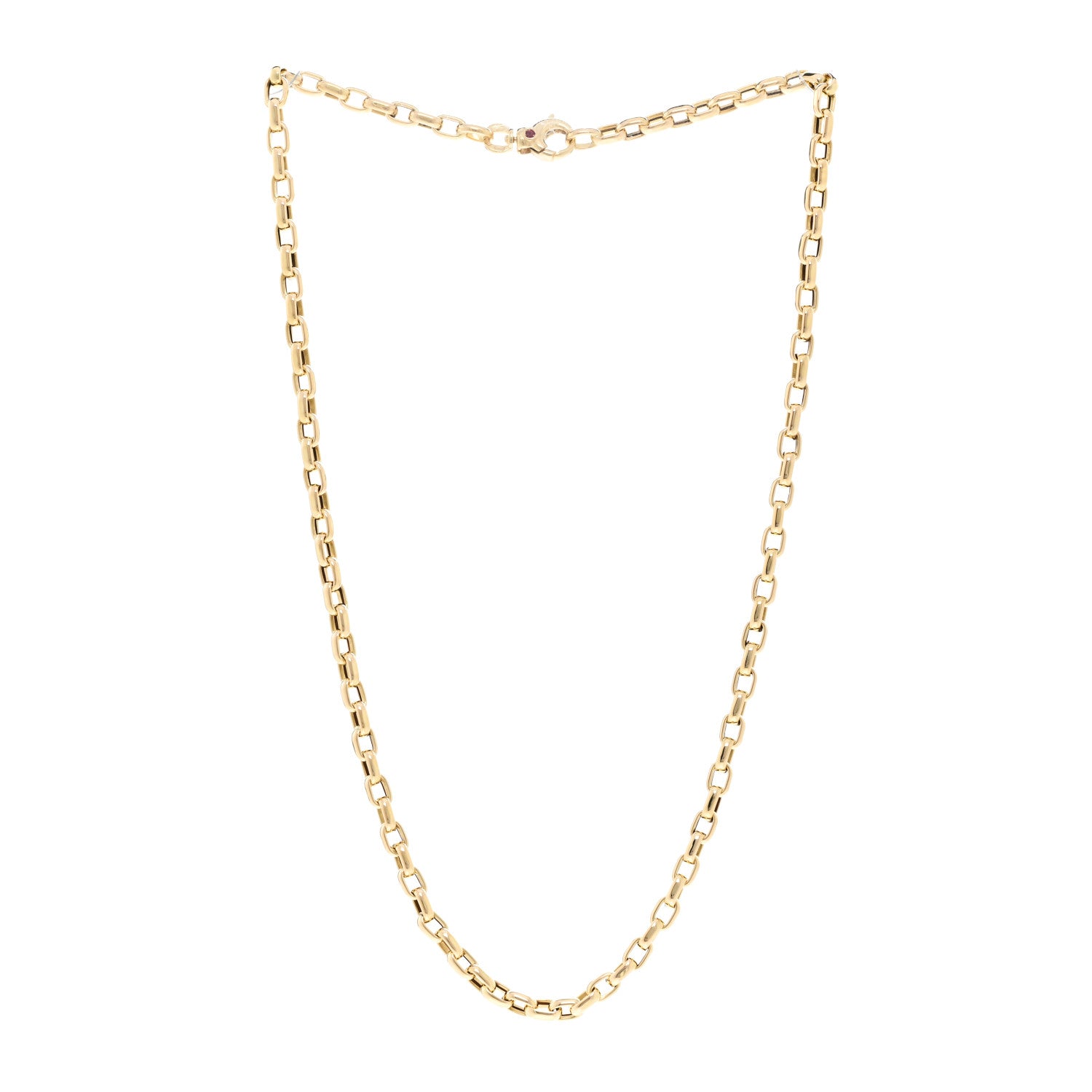 Roberto Coin 18K Yellow Almond Link Chain Necklace 3 of 4
