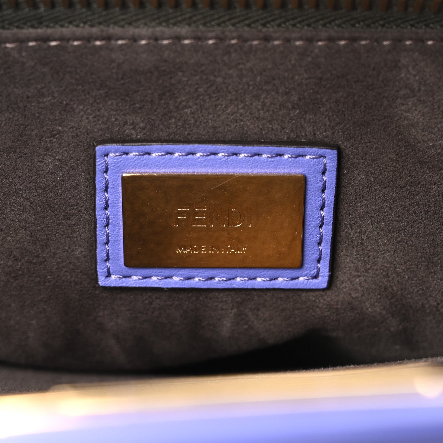 Fendi Vitello Seta Medium Peekaboo Iconic Satchel Viola Cassis 6 of 10
