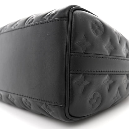 Louis Vuitton Lambskin Embossed Monogram Speedy 22 Bandouliere Black 9 of 9