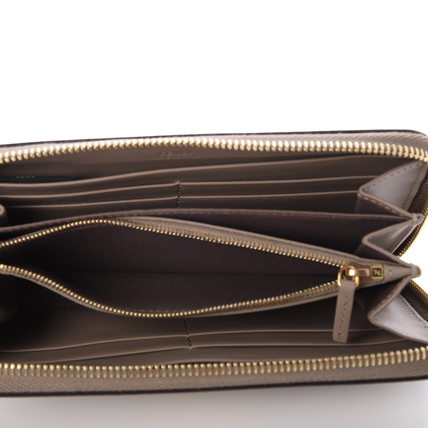 Fendi Vitello Cruise F is Fendi Zip Around Wallet Tortora 6 of 10
