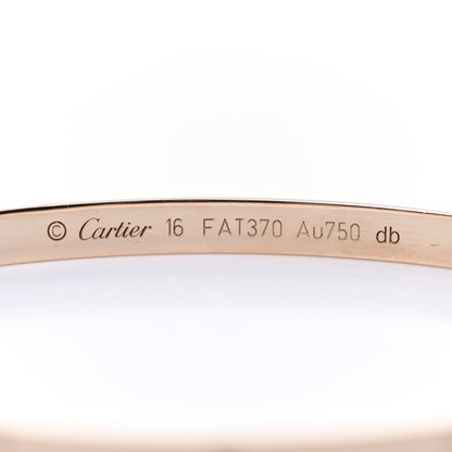 Cartier 18K Pink Gold Small LOVE Bracelet 16 5 of 6