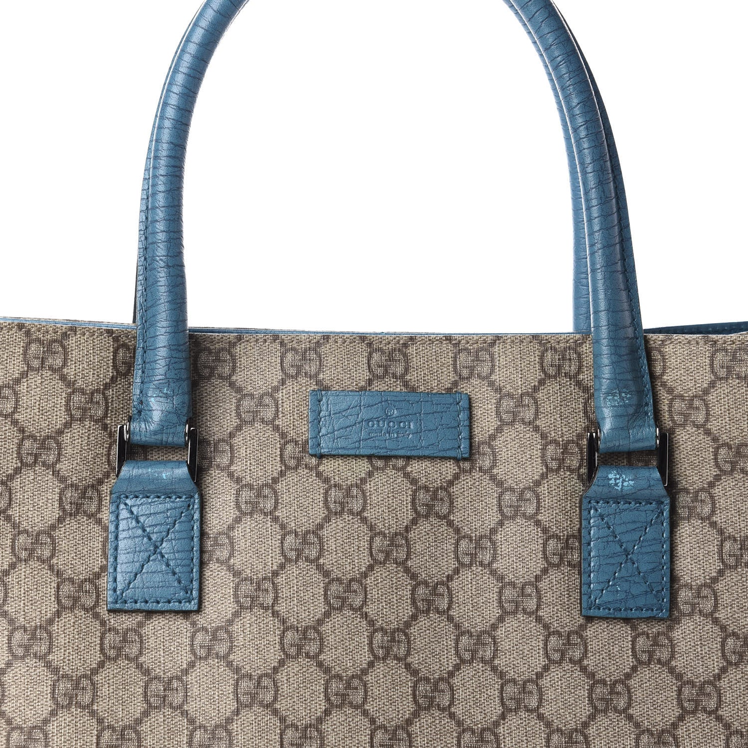 Gucci GG Plus Monogram Small Vertical Tote Turquoise 10 of 10