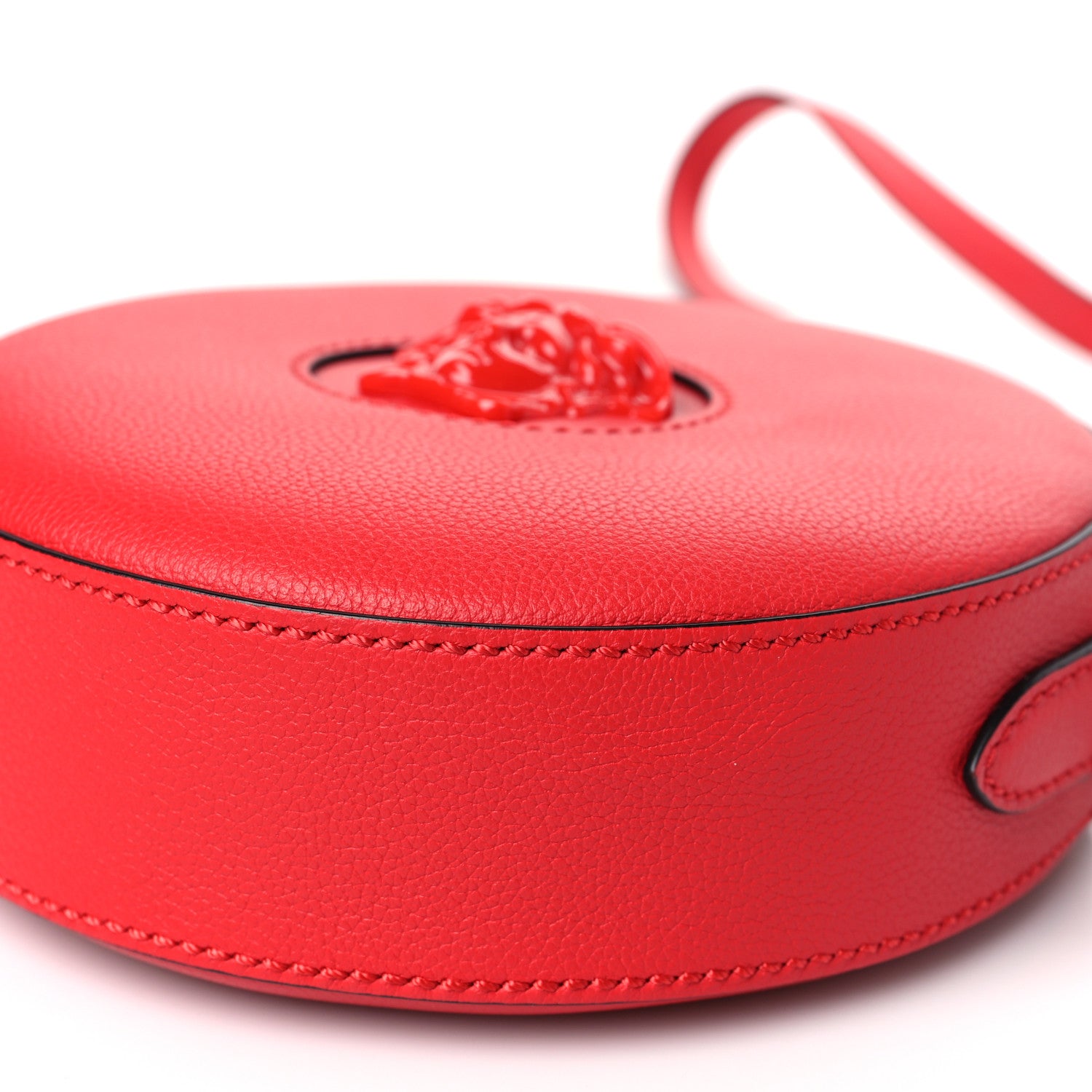 Versace Calfskin La Medusa Round Camera Bag Red 9 of 9