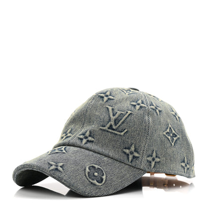 Louis Vuitton Monogram Washed Denim Cap L Blue 1 of 9