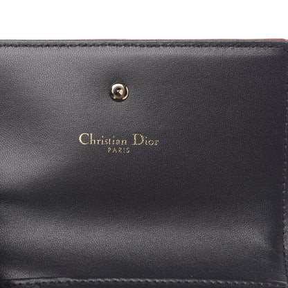 Christian Dior Metallic Patent Micro-Cannage Diorama Elancee Wallet Metal Rusty 6 of 7
