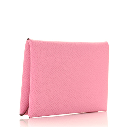 Hermes Epsom Calvi Card Case 5P Pink 3 of 8