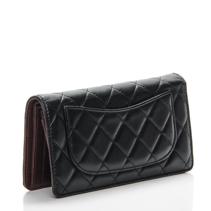 Chanel Lambskin Quilted Yen Wallet Black 3 of 9