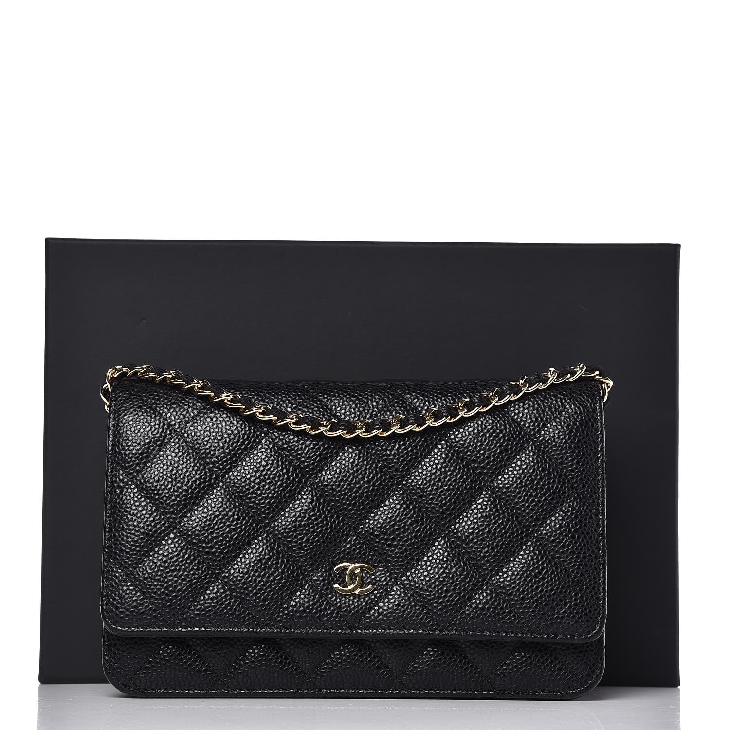 Chanel Caviar Quilted Wallet On Chain WOC Black 9 of 9