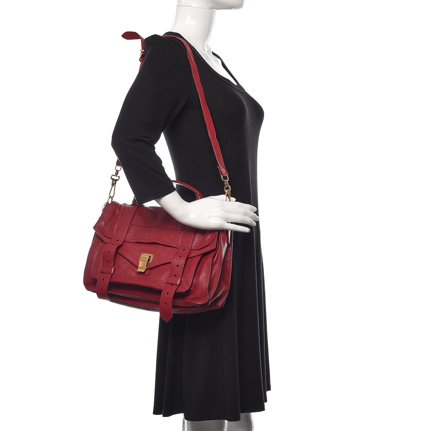 Proenza Schouler Lambskin Medium PS1 Satchel Chianti 2 of 11