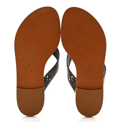 Louis Vuitton Monogram Sunny Flat Thong Sandals 39 Brown 6 of 9