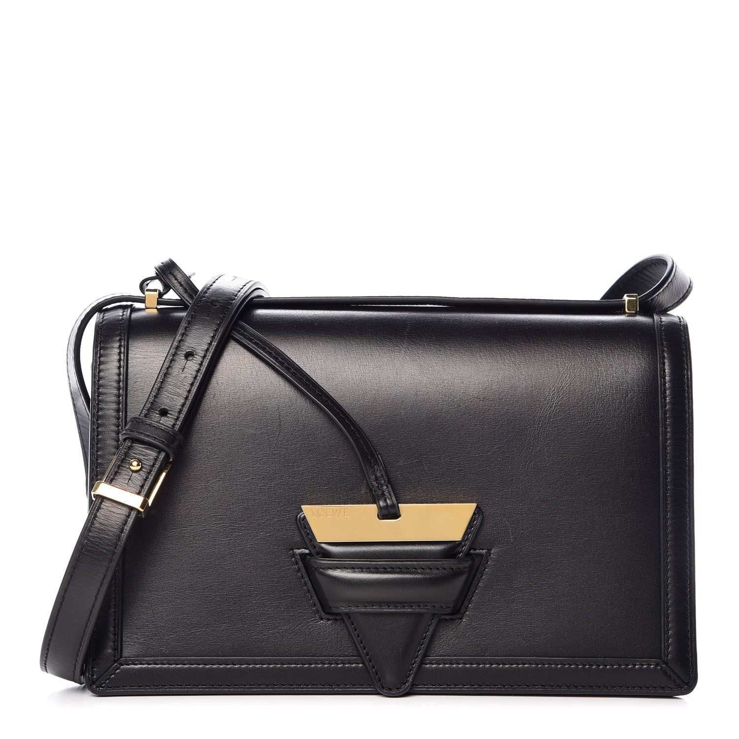 Loewe Calfskin Large Barcelona Shoulder Bag Black 1 of 8
