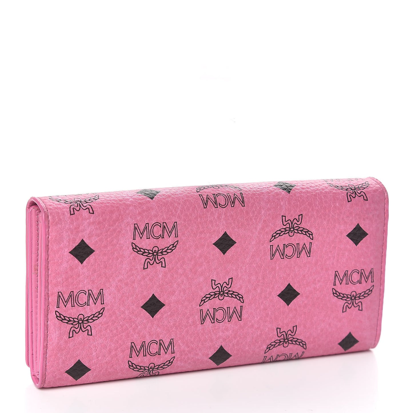 Visetos Swarovski Crystal Studded Flap Wallet Pink