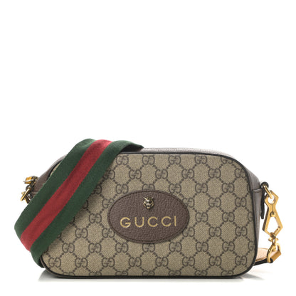 Gucci GG Supreme Monogram Web Neo Vintage Shoulder Bag Beige New Acero Crop 1 of 14