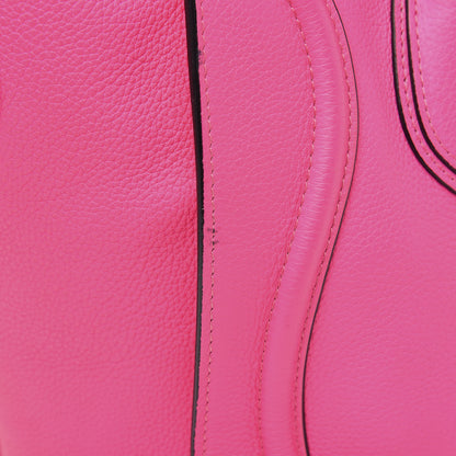 Celine Drummed Calfskin Mini Luggage Fluo Pink 10 of 16