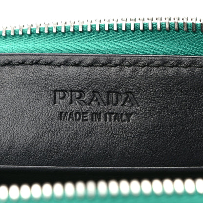 Prada Saffiano Travel Double Zip Belt Bag Mango 6 of 9