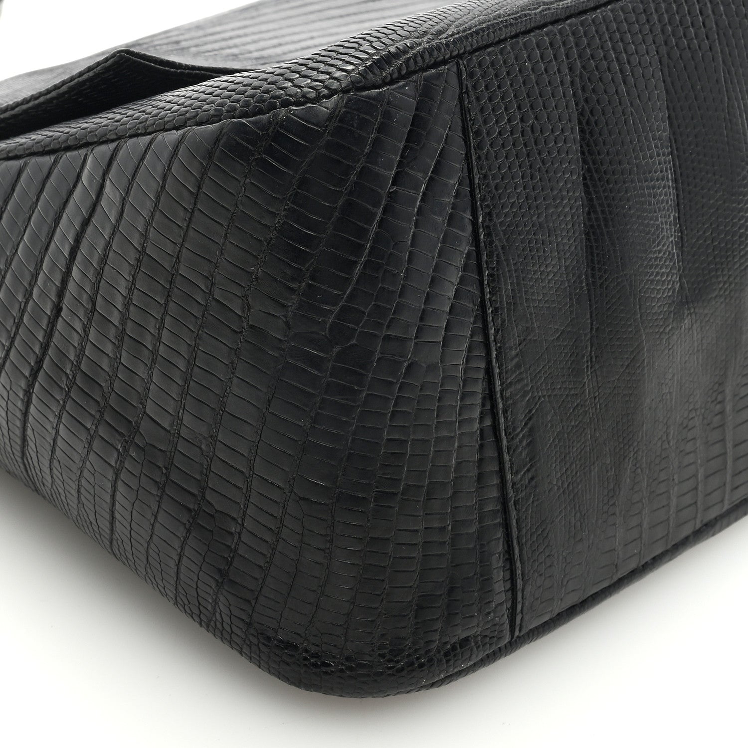 Fendi Lizard Mama Baguette Black 7 of 9