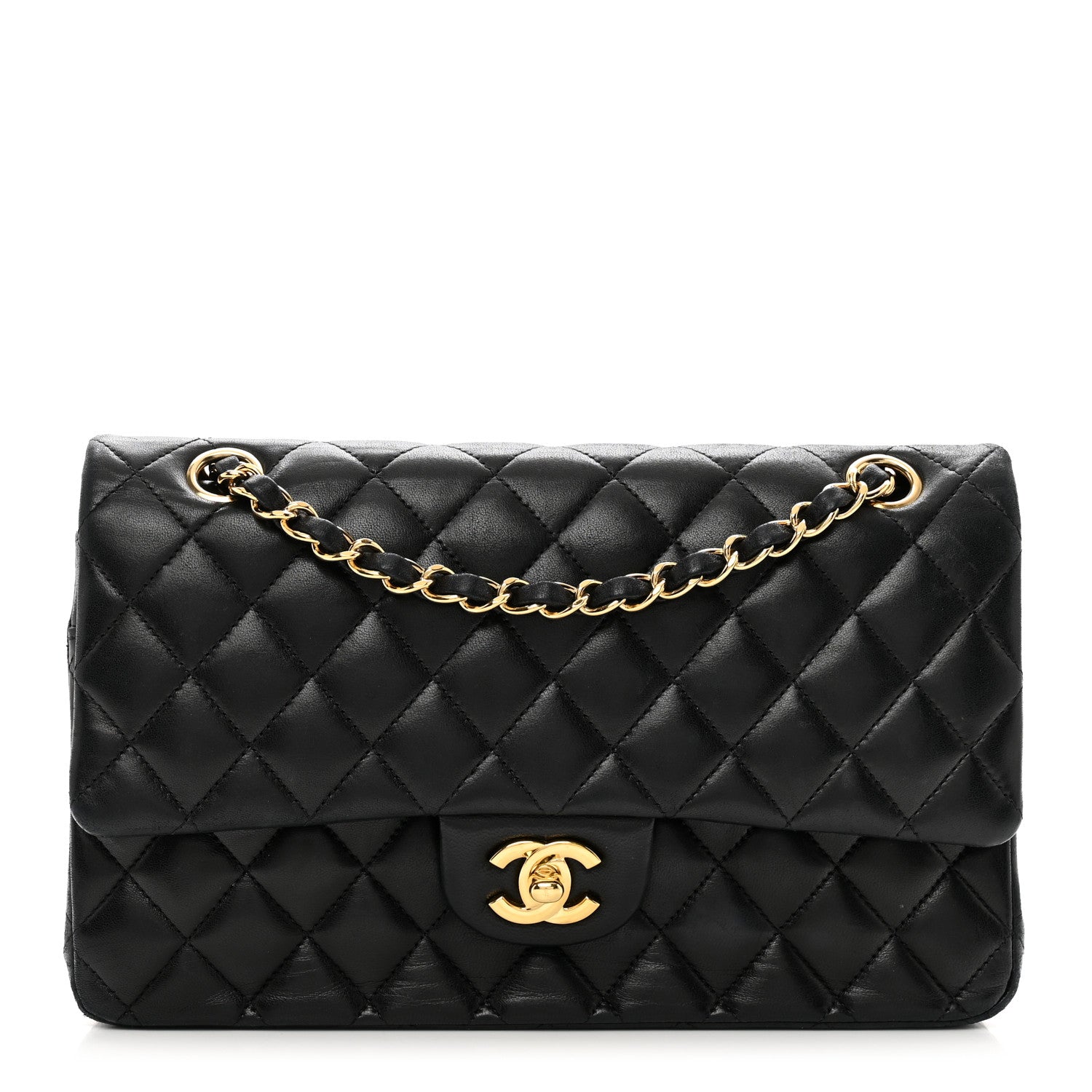 Chanel Lambskin Quilted Medium Double Flap Black 1 of 11