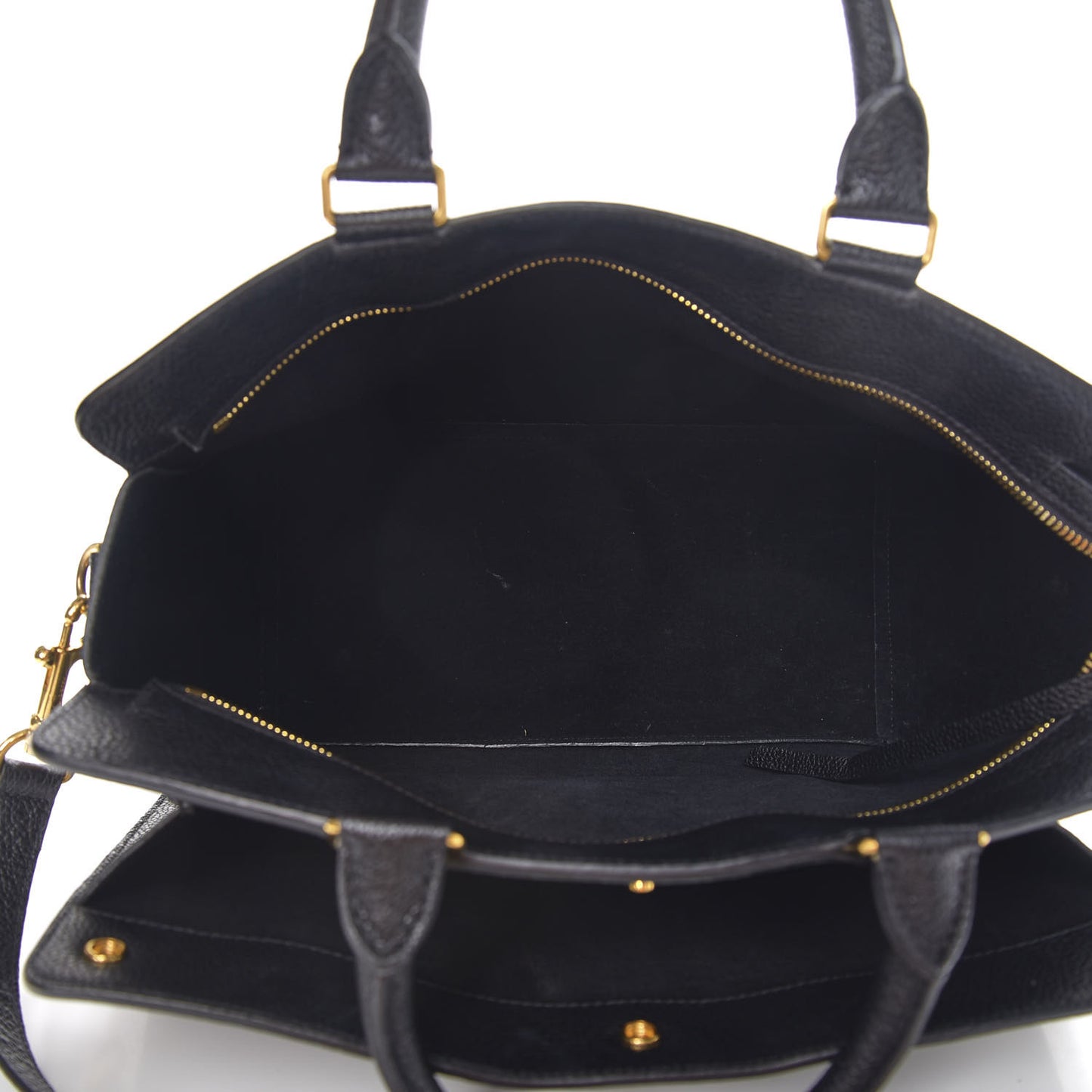 Small Classic Grain Stud Tote Black