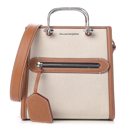 Alexander McQueen Canvas The Short Story Crossbody Beige Natural Tan 1 of 4