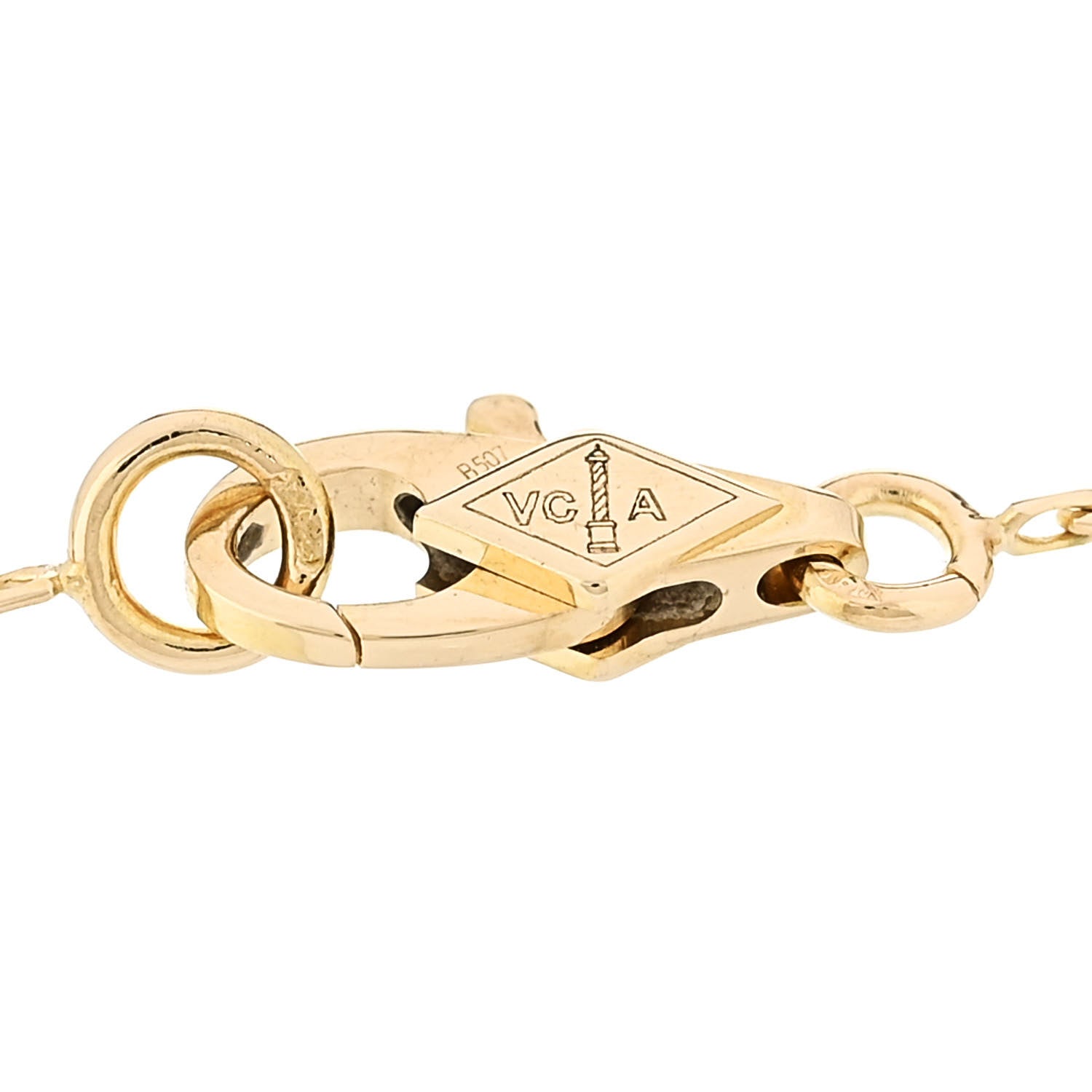 Van Cleef & Arpels 18K Yellow Gold Mother of Pearl Sweet Alhambra Bracelet 3 of 5