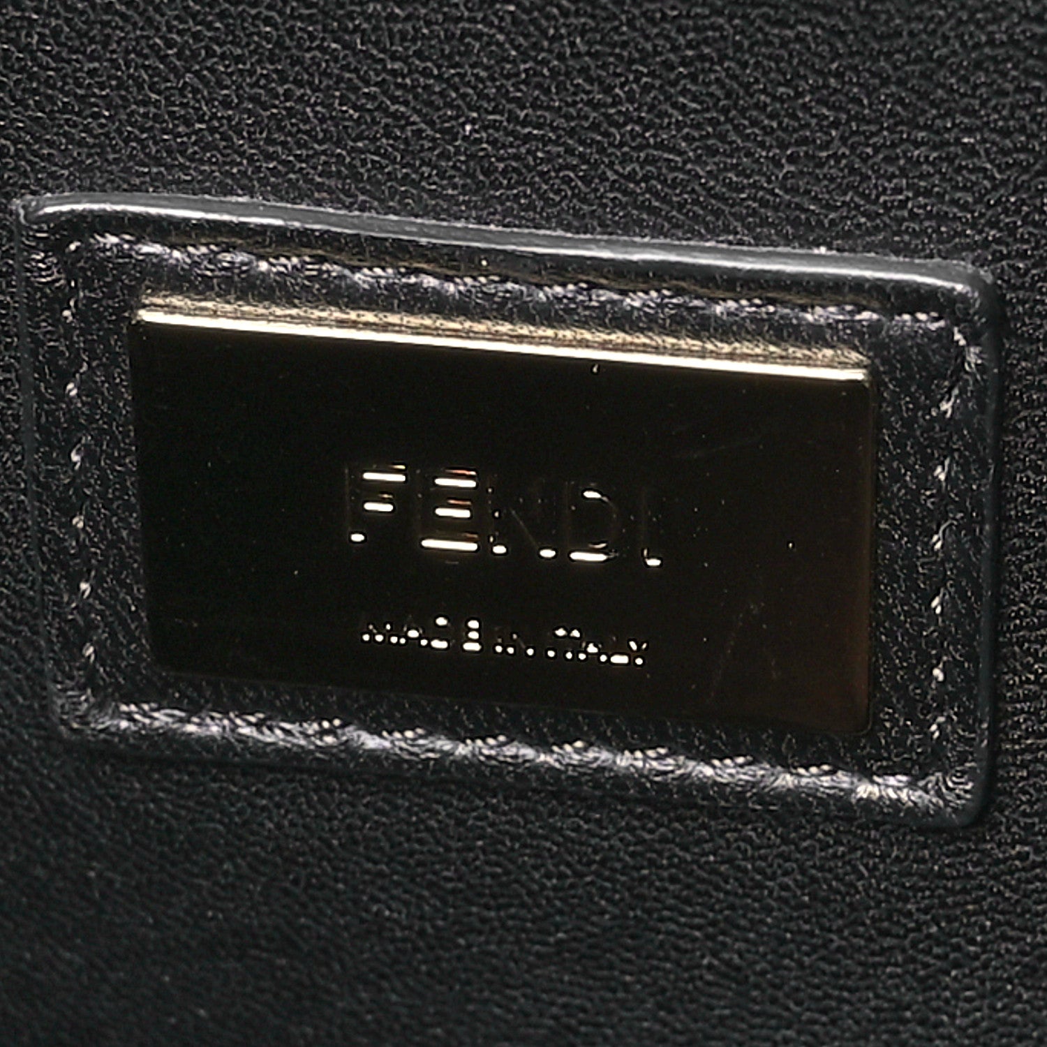 Fendi Vitello Seta Shiny Nappa Medium Peekaboo Iconic Satchel Black 6 of 11