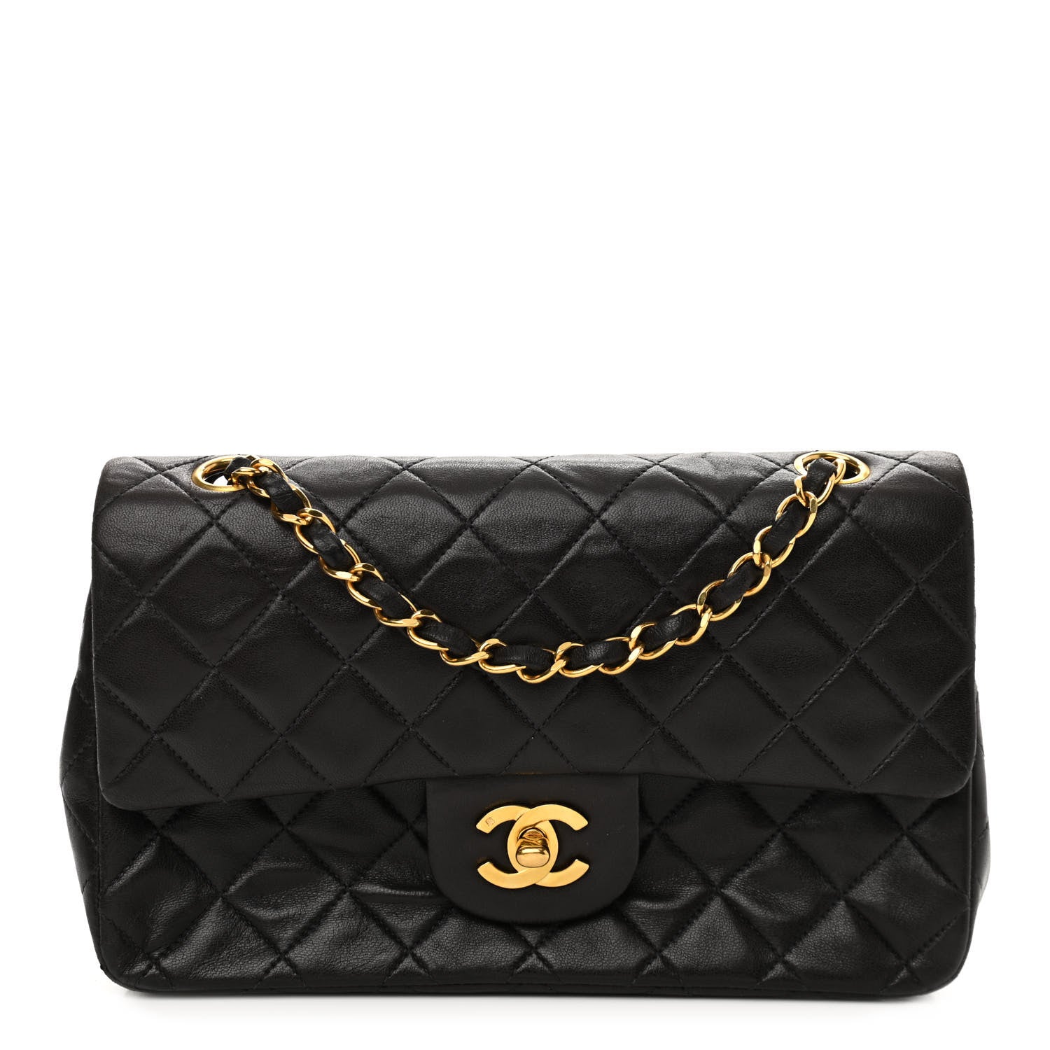 Chanel Lambskin Quilted Small Double Flap Black 1 of 14