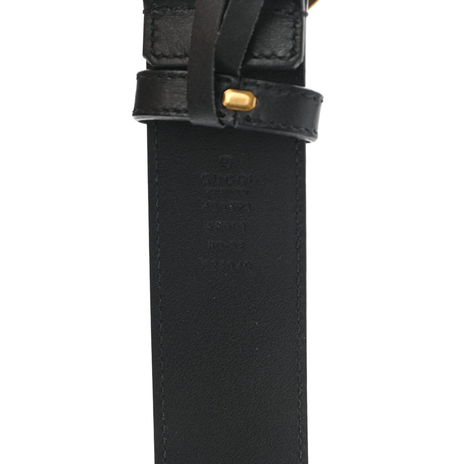 Gucci Calfskin Double G 40mm Belt 80 32 Black 3 of 5