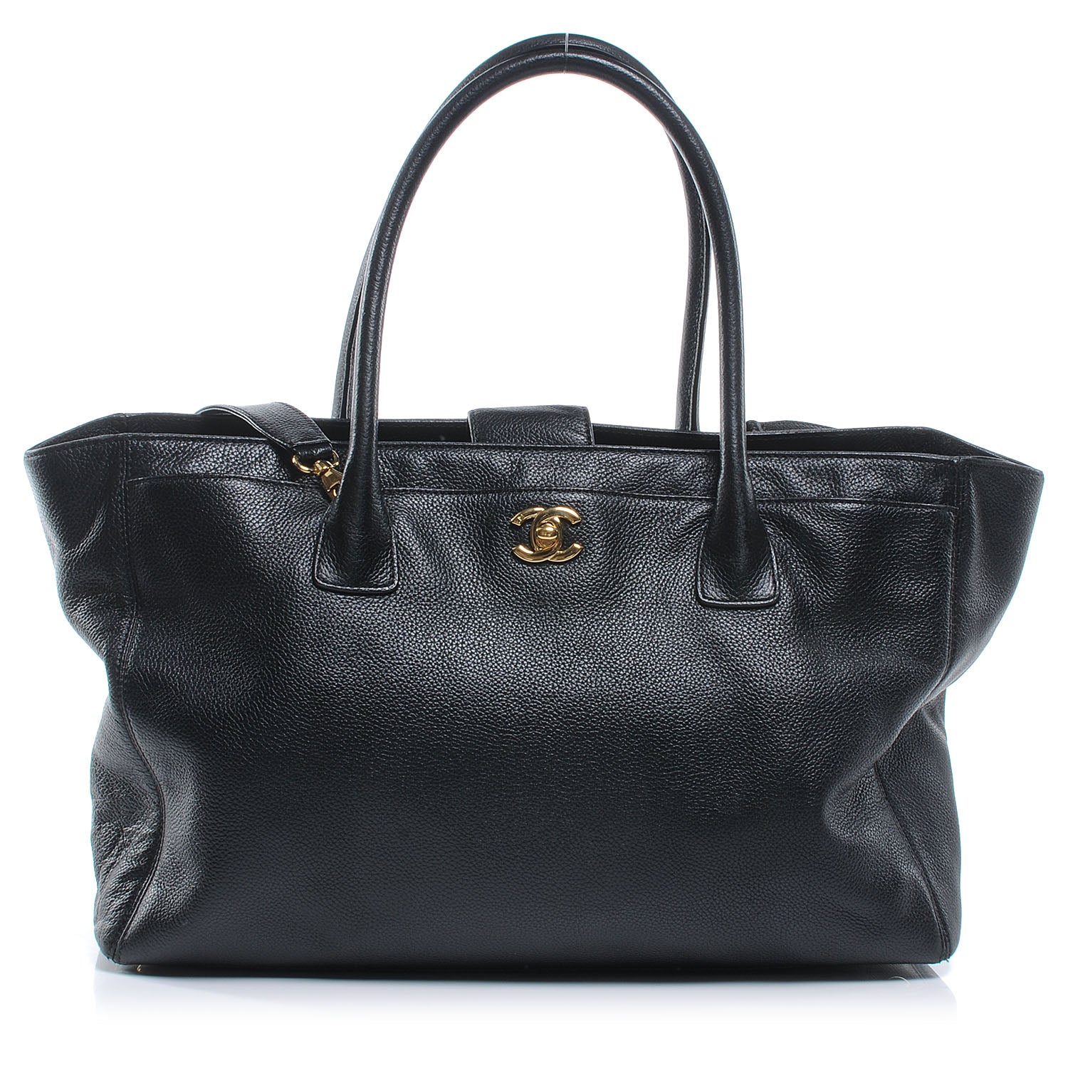 Chanel Calfskin Cerf Executive Shopper Tote Black 1 of 8