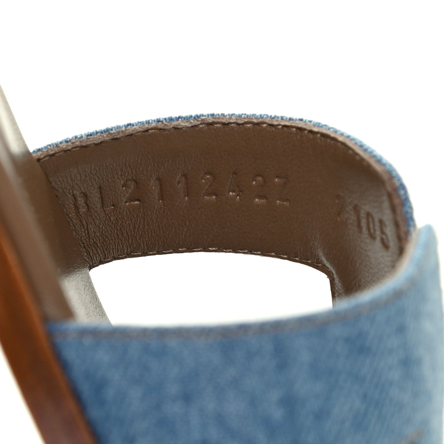 Hermes Denim Canvas Oran Sandals 36.5 Bleu Clair 8 of 9
