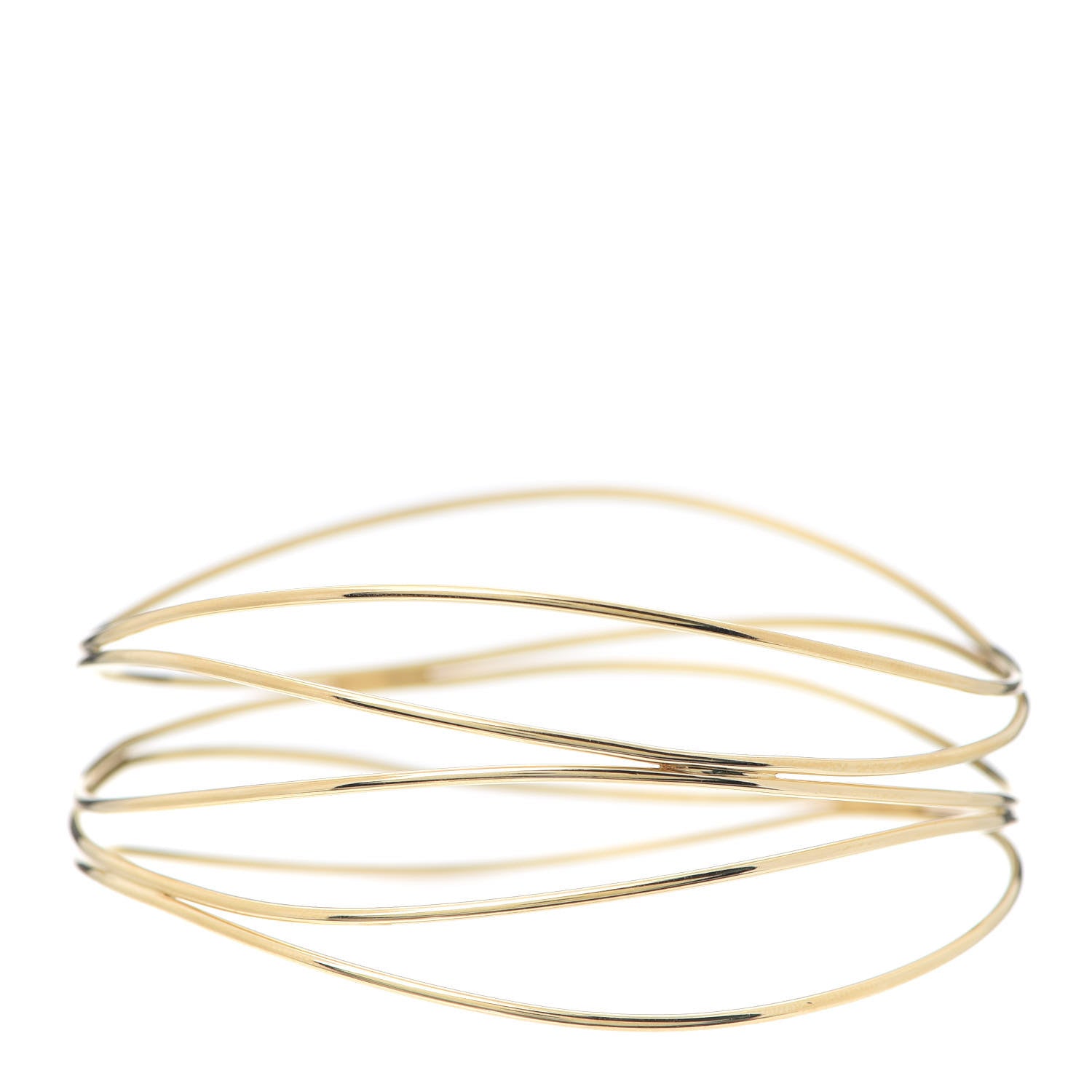 Tiffany 18K Yellow Gold Elsa Peretti Wave Five-Row Bracelet 3 of 5