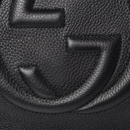 Gucci Pebbled Calfskin Medium Soho Chain Shoulder Bag Black 10 of 11