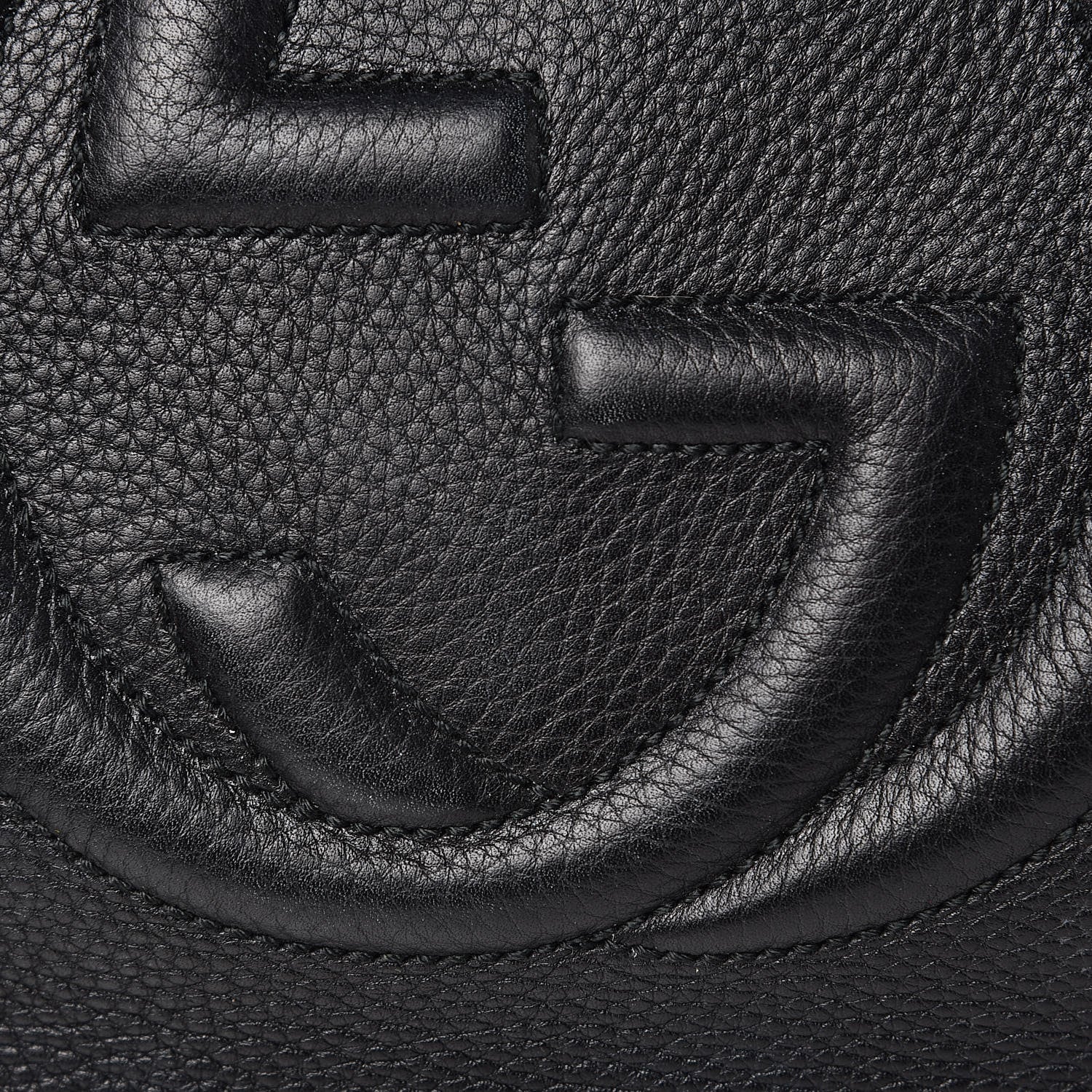 Gucci Pebbled Calfskin Medium Soho Chain Shoulder Bag Black 10 of 11