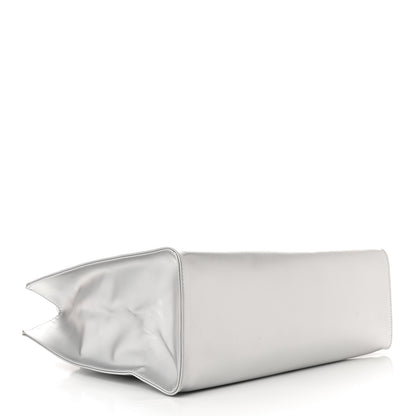 Telfar Metallic Vegan Leather Medium Shopping Bag Silver 4 of 12