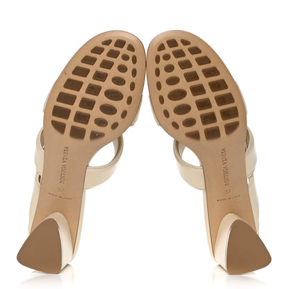 Bottega Veneta Vienna Calfskin The Band Cross Strap Mule Sandals 37 Sea Salt 5 of 10