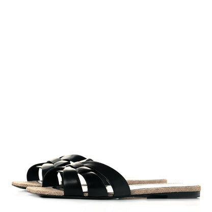 Saint Laurent Calfskin Nu Pied 05 Slide Sandals 39 Black 3 of 8